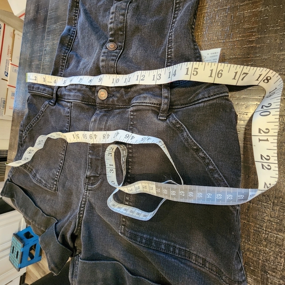 Hollister Women's Dark Denim Overalls - Picture 4 of 9